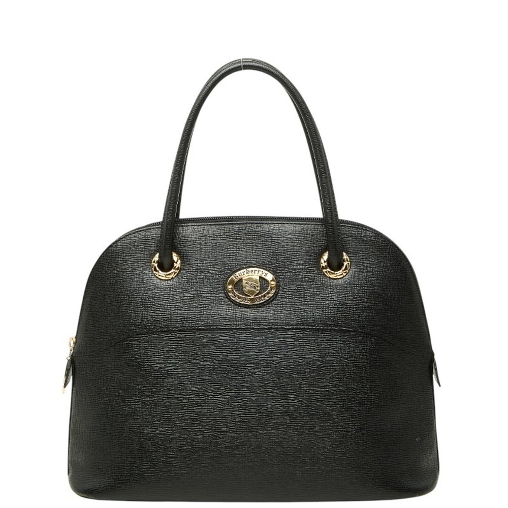 Burberry Nova Check Shadow Horse Handbag, Black Leather, Women's BURBERRY